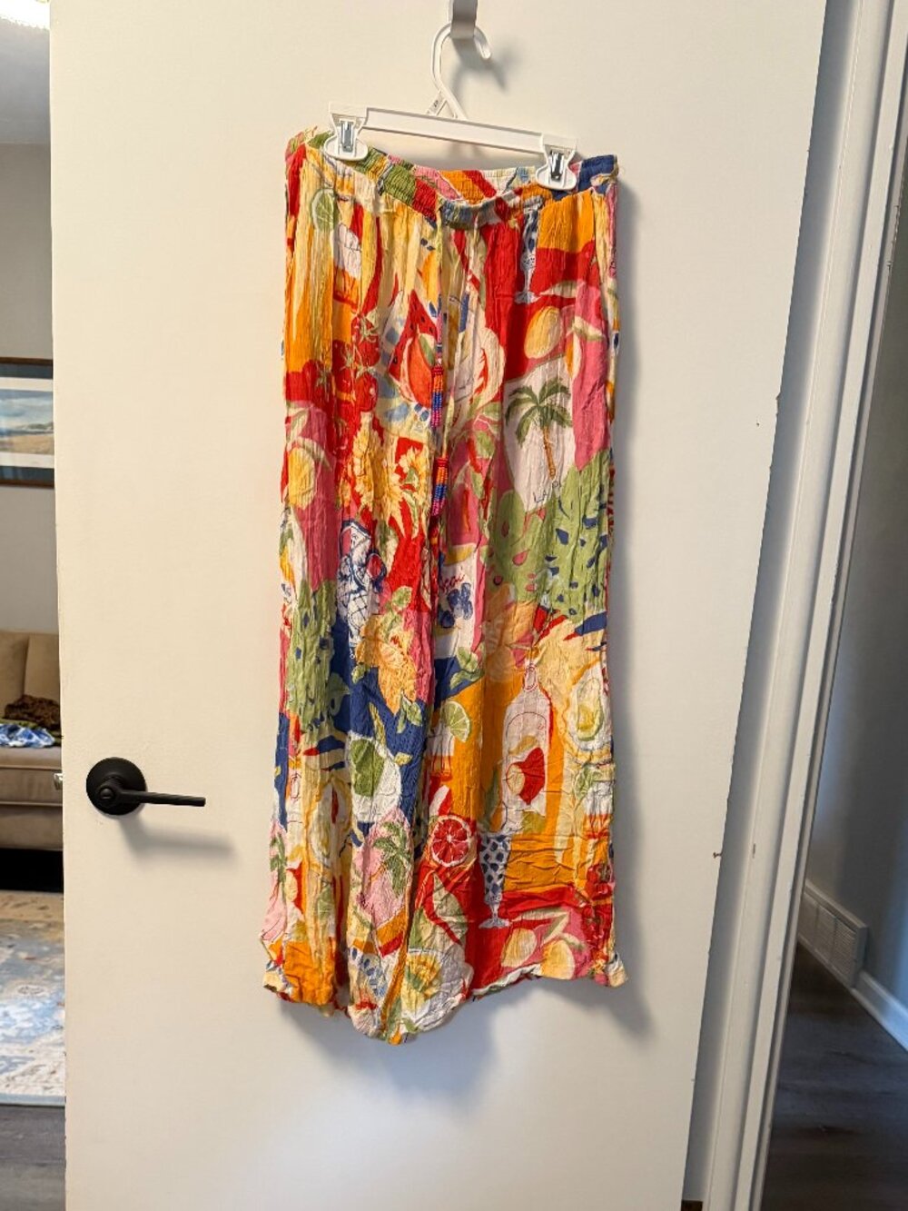 Fun Printed Wide Leg Pants Lot M/XL